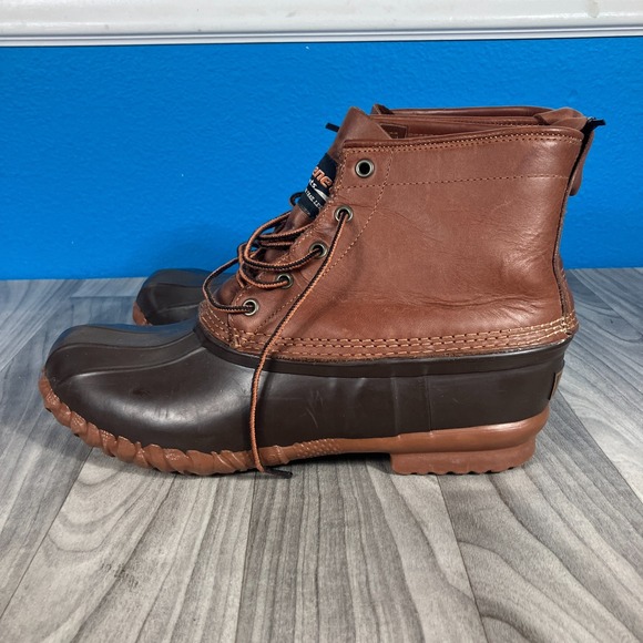 Kenetrek Rubber Leather‎ Brown Steel Shank Lace up Duck Boots Mens Size 13 main image 5